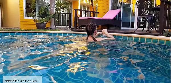  I love swimming naked in the pool and masturbating!